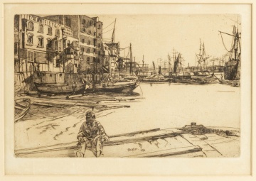 James McNeil Whistler (1843-1903) "Eagle Wharf"